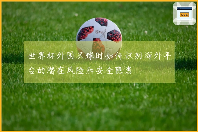 世界杯外围买球时如何识别海外平台的潜在风险和安全隐患